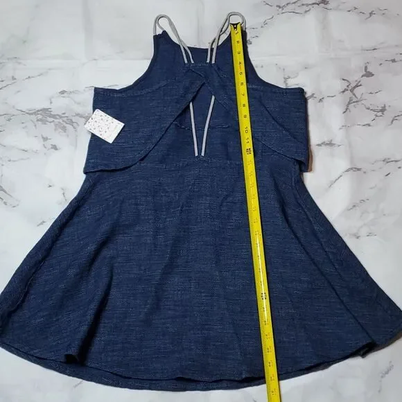 Free People Blue Cold Shoulder dress - Picture 4 of 4